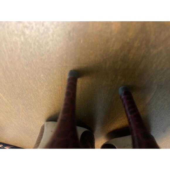 L.K. Bennett Burgundy Croc Embossed Leather High Heels (Sz 37) - Picture 9 of 13